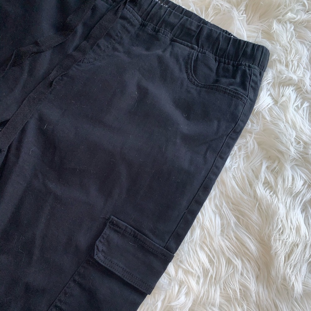 Black Cargo Pants with Pocket Detail